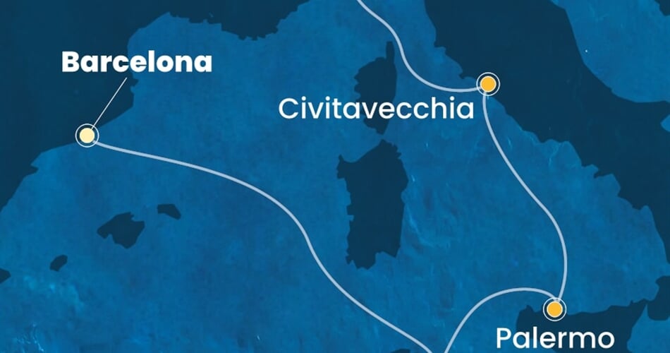 Trasa plavby CPA-BCN05A2F