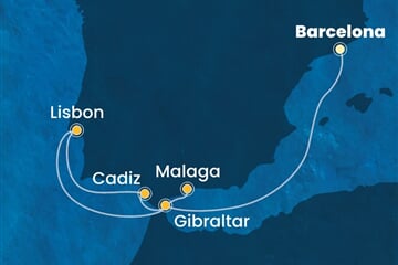 Costa Pacifica - Španělsko, Velká Británie, Portugalsko (z Barcelony)