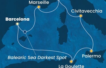 Costa Pacifica - Španělsko, Tunisko, Itálie, Francie (z Barcelony)