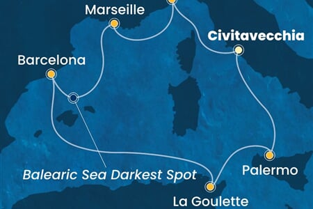Costa Pacifica - Itálie, Francie, Španělsko, Tunisko (z Civitavecchie)