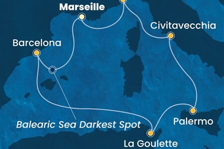 Costa Pacifica - Francie, Španělsko, Tunisko, Itálie (z Marseille)