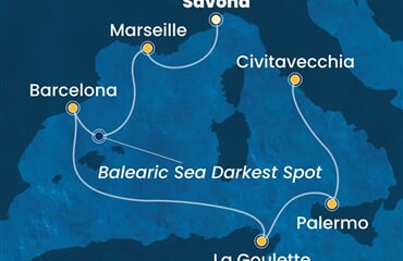 Costa Pacifica - Itálie, Francie, Španělsko, Tunisko (ze Savony)