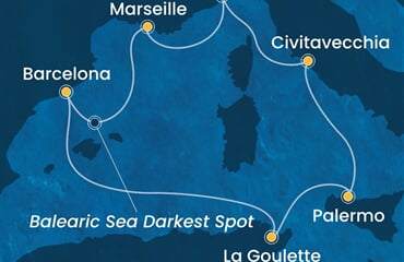 Costa Pacifica - Itálie, Francie, Španělsko, Tunisko (ze Savony)