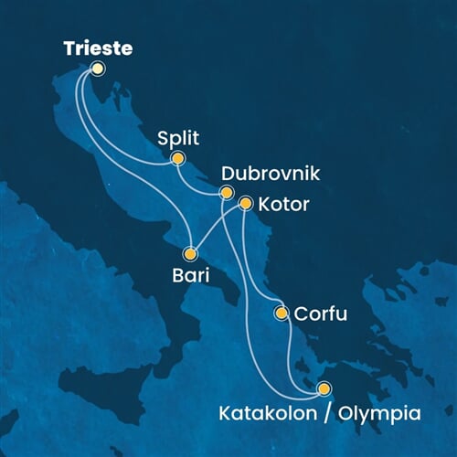 Trasa plavby CDE-TRS07160