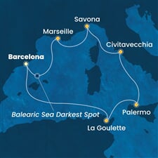 Costa Pacifica - Španělsko, Tunisko, Itálie, Francie (z Barcelony)