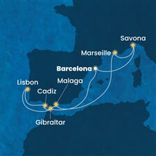 Costa Pacifica - Španělsko, Velká Británie, Portugalsko, Francie, Itálie (z Barcelony)