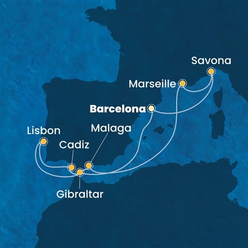 Trasa plavby CPA-BCN10A1B