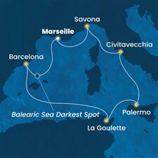 Costa Pacifica - Francie, Španělsko, Tunisko, Itálie (z Marseille)