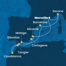Costa Pacifica - Francie, Itálie, Španělsko, Maroko, Velká Británie (z Marseille)