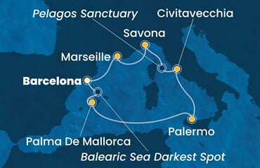 Costa Toscana - Španělsko, Itálie, Francie (z Barcelony)