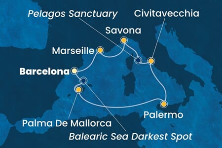 Costa Toscana - Španělsko, Itálie, Francie (z Barcelony)