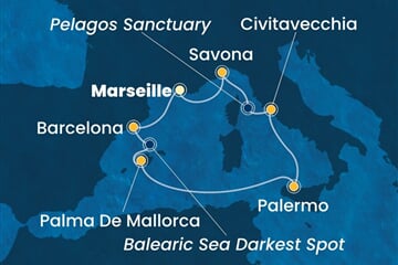Costa Toscana - Francie, Španělsko, Itálie (z Marseille)