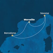 Costa Toscana - Francie, Španělsko, Itálie (z Marseille)