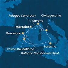 Costa Toscana - Francie, Španělsko, Itálie (z Marseille)