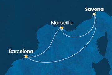 Costa Toscana - Itálie, Francie, Španělsko (ze Savony)
