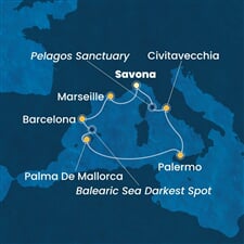 Costa Toscana - Itálie, Francie, Španělsko (ze Savony)