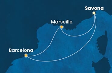 Costa Toscana - Itálie, Francie, Španělsko (ze Savony)