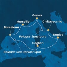 Costa Smeralda - Španělsko, Itálie, Francie (z Barcelony)