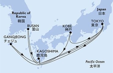 MSC Bellissima - Japonsko, Jižní Korea (z Tokia)