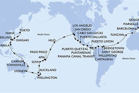 MSC MAGNIFICA - Olaszország, Franciaország, Spanyolország, Portúgalia, Barbados, ... (a Genova-ből)