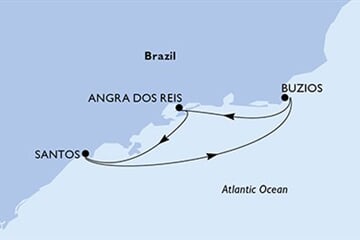 MSC PREZIOSA - Brazília (a Santos-ból)