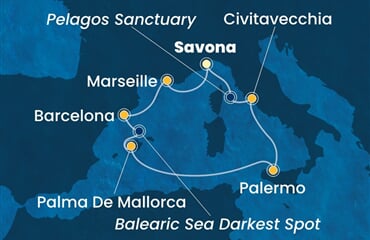 Costa Toscana - Itálie, Francie, Španělsko (ze Savony)