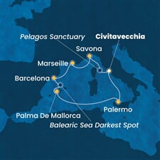 Costa Toscana - Itálie, Francie, Španělsko (z Civitavecchie)