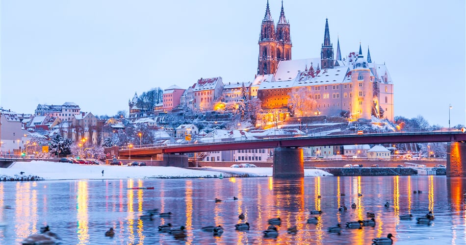 Meißen an der Elbe im Winter(1)