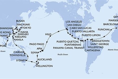 MSC Magnifica - Itálie, Francie, Španělsko, Portugalsko, Barbados, ... (z Janova)