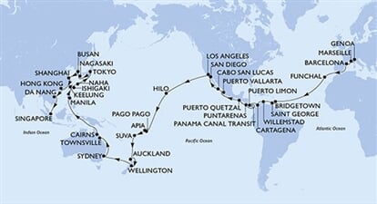 MSC Magnifica - Itálie, Francie, Španělsko, Portugalsko, Barbados, ... (z Janova)