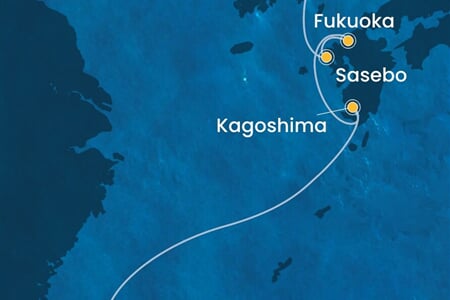 Costa Serena - Japonsko, Jižní Korea