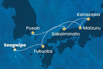 Costa Serena - Japonsko, Jižní Korea