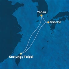 Costa Serena - Japonsko, Jižní Korea