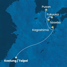 Costa Serena - Japonsko, Jižní Korea