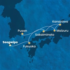 Costa Serena - Japonsko, Jižní Korea
