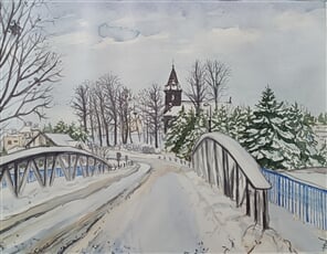 Katolický kostel v Bystřici pod sněhem