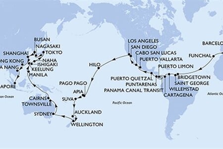 MSC MAGNIFICA - Spanyolország, Portúgalia, Barbados, Grenada, Kolumbia, ... (a Barcelona-ből)