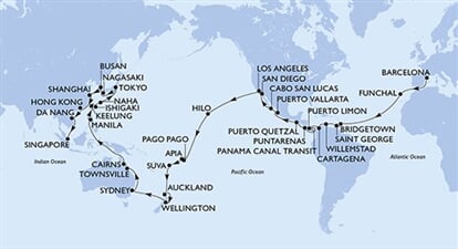 MSC Magnifica - Španělsko, Portugalsko, Barbados, Grenada, Kolumbie, ... (z Barcelony)