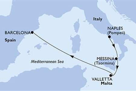 MSC WORLD EUROPA - Itálie, Malta, Španělsko (Neapol)