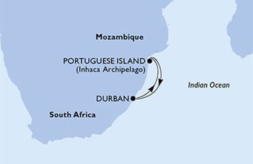 MSC Armonia - Jihoafrická r., Mosambik (Durban)