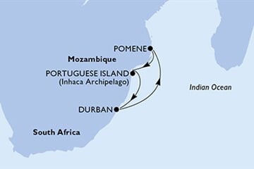 MSC Armonia - Jihoafrická r., Mosambik (Durban)