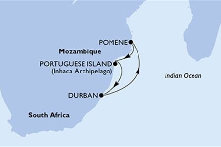MSC Armonia - Jihoafrická r., Mosambik (Durban)