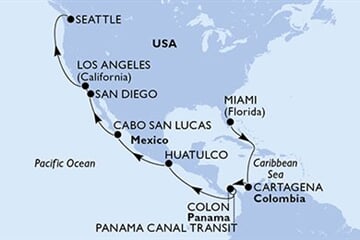 MSC Poesia - USA, Kolumbie, Panama, Mexiko (z Miami)
