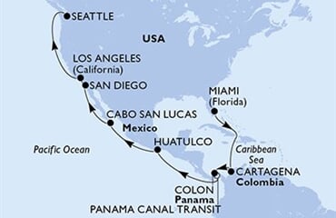 MSC Poesia - USA, Kolumbie, Panama, Mexiko (z Miami)