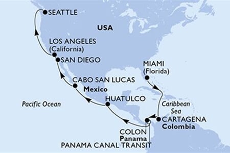MSC Poesia - USA, Kolumbie, Panama, Mexiko (z Miami)