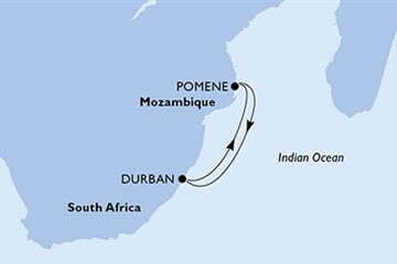 MSC ARMONIA - Dél-Afrika, Mozambik (a Durban-ból)