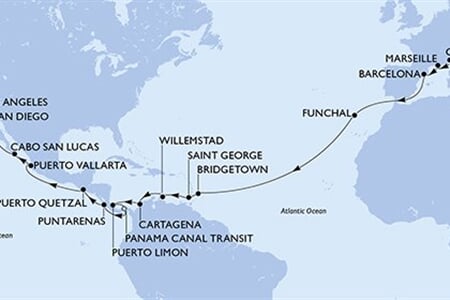 MSC MAGNIFICA - Itálie, Francie, Španělsko, Portugalsko, Barbados, ... (z Janova)