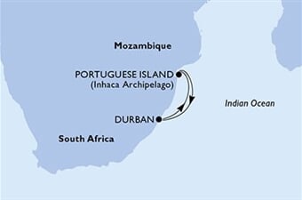 MSC Armonia - Jihoafrická r., Mosambik (Durban)