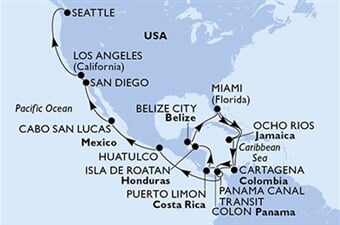 MSC Poesia - USA, Jamajka, Kolumbie, Panama, Kostarika, ... (z Miami)