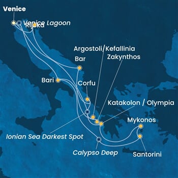 Trasa plavby CDE-PMA14A34